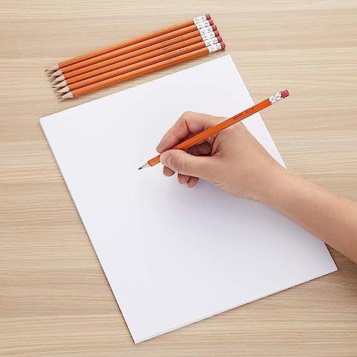 amazon basics wood-cased 2 pencils pre-sharpened hb lead bulk box 150 count yellow