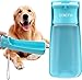 SOICTA Portable Dog Small Animals Water Bottle for Walking 19 OZ or 12 OZ Pet Water Bottles for Puppy Medium Large Dogs Little Animals Water Dispenser Dog Small Animals Water Bowl (19OZ Blue)