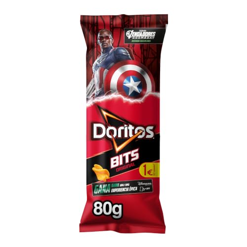 Doritos Bits, Snack de Maíz crujiente con sabor original, Producto de Aperitivo Matutano, bolsa individual de aperitivo, 80 gr