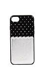 Kate Spade New York Metallic Scallop Adhesive Phone Pocket, Platino, One Size