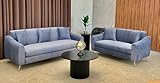 beauty couch roll Costuras verticales profundas para un toque lujoso. Asientos cómodos de espuma de alta densidad y cojines de respaldo suaves. El asiento de 3 plazas viene con 3 cojines de 16 x 16 pulgadas, 2 plazas viene con 2 cojines de 16 x 16 pulgadas. Viene con patas cromadas plateadas