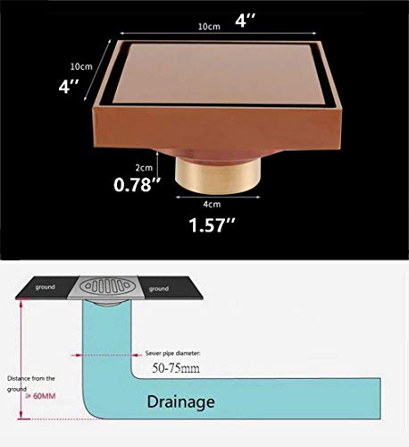 Drain de douche invisible 10 cm parfait pour transformer le sol de votre salle de bain