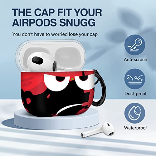 Image of for Airpods 3 Case 2021, Don't Touch Me for Airpods Cover with Keychain Soft Cute Shockproof Cover for Women Men Compatible with for Airpods 3 Charging Case,red
