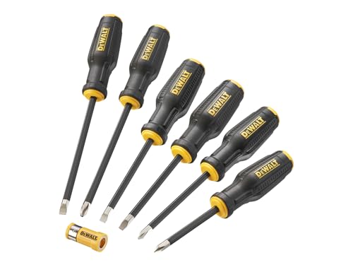 Dewalt Full Fit Screwdriver Set, 6 Piece, Contains: Slotted Screwdrivers: 5.5, 6.5, 8mm., Phillips Screwdrivers: PH1, PH2, PH3.