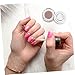 Ipetboom 6pcs Mini Glass Nail Art Crystal Container with Lid High Borosilicate Glass Nail Art Cup for Liquid Lightweight and and Storage