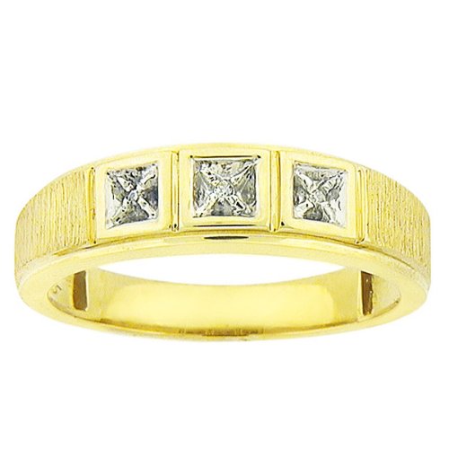 Bague trois accents de diamant homme le cadeau idéal en or 10k