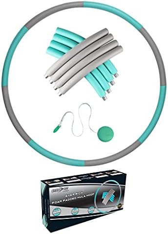 EVER RICH ® FitnessWave Weighted Fitness Exercise Hula Hoop (Pink - Grey)