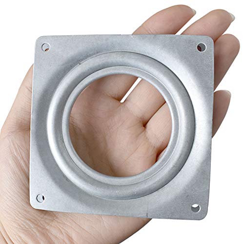 8Pack Lazy Susan Hardware, 4Inch Square Rotating Bearing Plate, 300Lbs Capacity Lazy Susan Turntable Bearing For For Serving Trays, Kitchen Storage Racks, Craft Table, Zinc Plated Steel Swivel Plate #TOP3