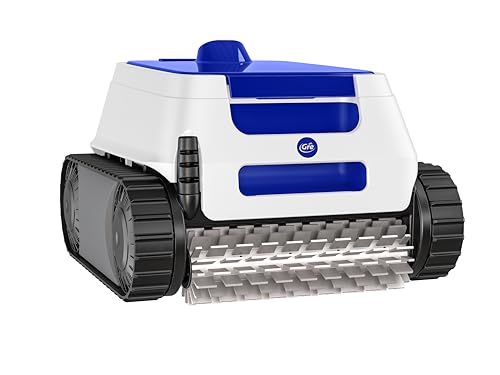 Gre ER230 Robot limpiafondos eléctrico para Piscinas enterradas de hasta 9 x 4 m, Limpia Fondo, Paredes y línea de Agua en 2h, Blanco, Azul y Negro
