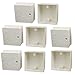 Aexit 85mmx85mmx40mm Square Control electrical Design PVC Switch Pattress Back Box 8pcs