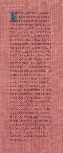 Rock Lit. Musica E Letteratura: Legami, Intrecci, Visioni - 4