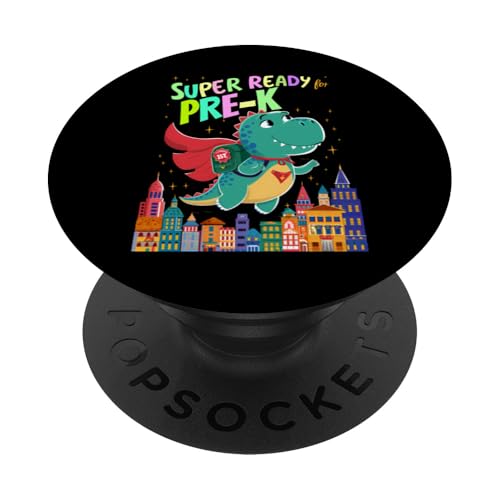 Pre-K Grade Funny Dinosaur Back To School PopSockets Swappable PopGrip