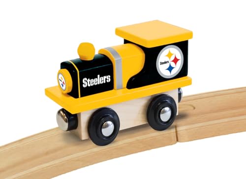 Image of MasterPieces NFL Pittsburgh Steelers Real Wood Toy Train, For Ages 3+, Black