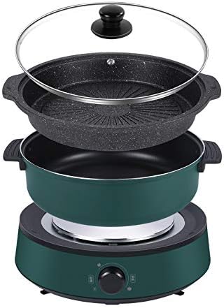 Olla Eléctrica Multifunción Barbacoa Mini Hogar, Vaporera Eléctrica