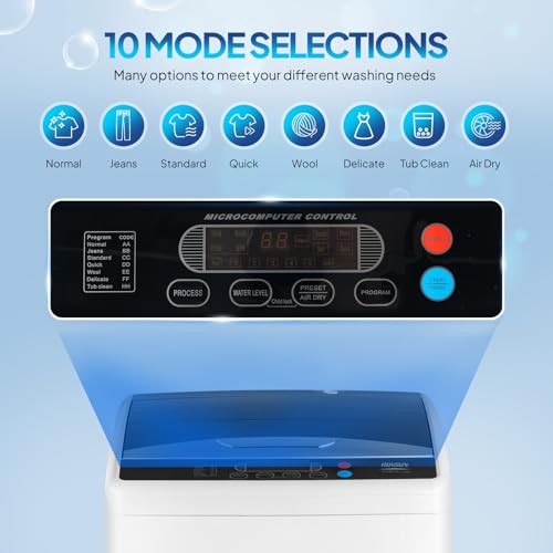 image for ROVSUN 25LBS Portable Washing Machine, Full-Automatic Electric Laundry