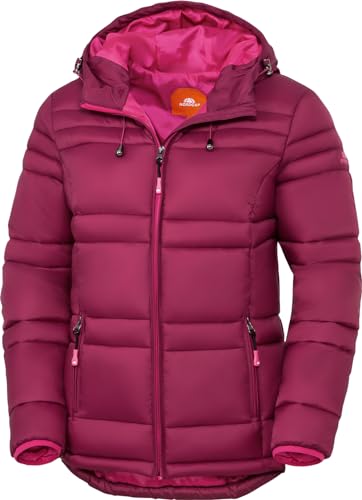 NORDCAP Steppjacke Damen, leichte Übergangsjacke, warm mit Kapuze, 100{1631edde8b2aec17db5e3f9d5f54e3664966a013760e1ed091cf99f82fd54211} Wattierung, ideal für den Frühling, Beere, Gr. 38 NORDCAP Steppjacke Damen, leichte Übergangsjacke, warm mit Kapuze, 100{1631edde8b2aec17db5e3f9d5f54e3664966a013760e1ed091cf99f82fd54211} Wattierung, ideal für den Frühling, Beere, Gr. 38