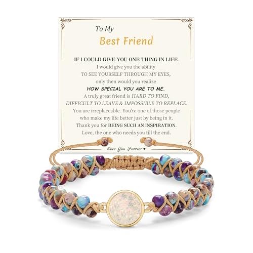 Gifts for Mom Daughter Granddaughter Love Gifts for Wife Girlfriend to My Sister Jasper Heart Bracelets Natural Stone Bracelet Graduation Birthday Anniversary Christmas Jewelry for Women 3.G