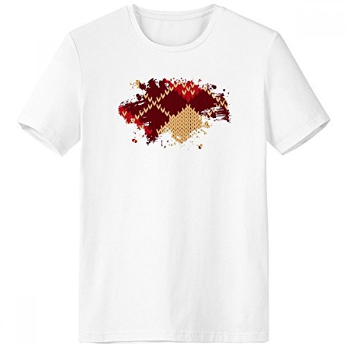 T-shirt confort tagless blanc motif rhombus multicolore XL anti-irritation