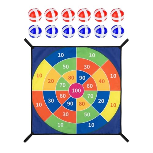 Trampolín Dart Board Game – Sticky Ball Target Toy Set, Trampolín Sticky Ball Game with Safe Soft Balls, Interactive Target Games for Kids Adults, Outdoor Backyard Indoor Party Birthday