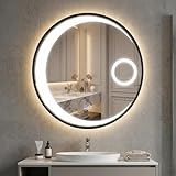 Montage facile : le miroir rond est livré avec des rails de montage et des chevilles à expansion pour une fixation sûre. Ne convient pas aux plaques d'insonorisation ou aux plaques de plâtre.