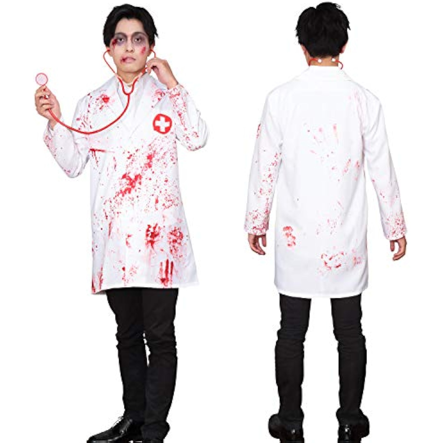 クリアストーン(Clearstone) コスプレ ハロウィン スプラッタードクター メンズ ホワイト 詳細画像4