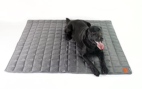 Mayaadi-Home Hundedecke Hundematte Hundebett Hundekissen Hundekorb Hundesofa Liegekissen Hundeautositz Gestepptes Orthopädisches Hundekorb Pflegeleicht Hund Buddy Grau M (60x50 cm)