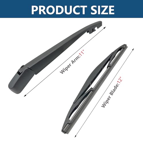 Rear Windshield Wipers Blade Arm Set for Honda CR-V 2017-2023 / for Jeep Wrangler 2018-2023/ for Nissan Murano Cube 2009-2014 / for Acura RDX 2019-2023 by DUILEO - Image 3