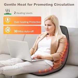 Vibration back massager with heat massage chair pad with 10 vibration motors 2 heating levels chair massager for recliner office chair sofa gifts for mom dad woman man  urban country home decor