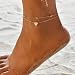 Produktbild Jovono Boho Perlen Fußkettchen Mode Mehrschichtige Herz Fußkettchen Armbänder Strand Fuß Schmuck für Frauen und Mädchen (Gold)
