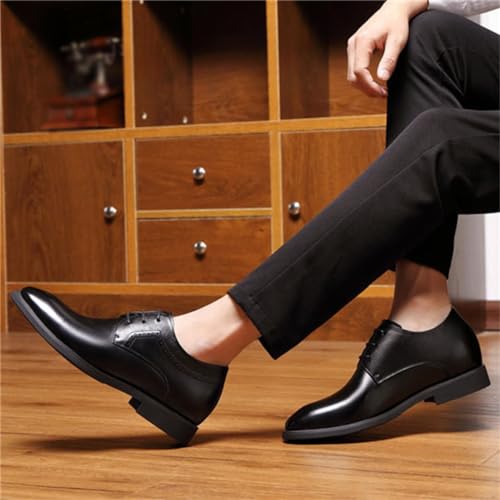Men Elevator Oxford Dress Shoes Invisible Height Increasing Taller Elevator Formal Shoes Lace Up Fashion Shoes for Business Wedding3