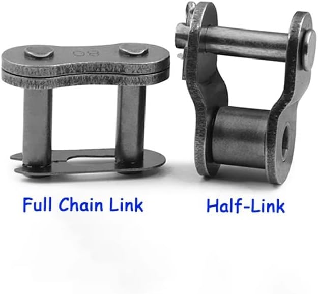 04C Roller Chain Pitch 6.35mm Carbon Steel Drive Chain Joints Industrial Transmission Single Row Chain 0.5/1/1.5/5/10Meters(0.5Meter)