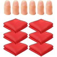 YIPFEN Punta de Pulgar Falsa Realista Set 6 Und + 6 Pañuelos