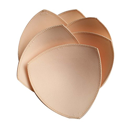 TENDYCOCO 3 Paare BH Pads Bikinis Pad Push up BH Einlagen Schwamm (weiß) 2 TopBine 3 Paar BH Einlagen Bra Pads Herausnehmbaren Sport BH,Bikinis Unterwäsche Einsätze Pads, Beige, M