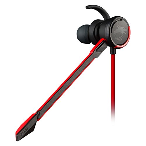 MSI Immerse GH10 S37-2100950-D22 in Ear Stereo Wired Headphones Gaming Headset with Detachable Mic (Red) - Image 2