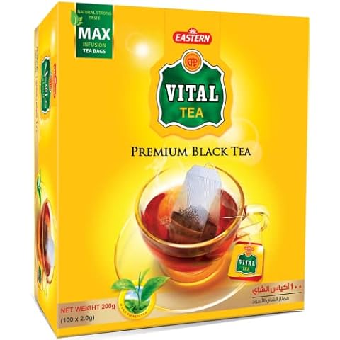 Vital Premium Black Tea - Black Tea Classic Collection Finely Selected Speciality Tea Naturally Anti Oxidized Black Vital Tea (125cnt Tea bags) (375g) Cover