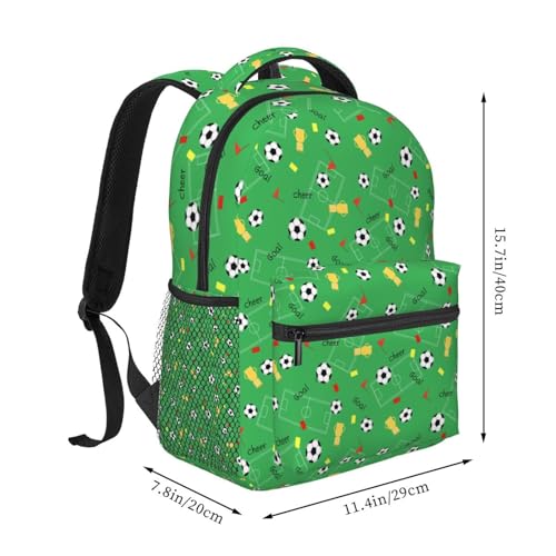 Soccer Field Soccer Football Backpack Large Capacity Lightweight Casual Travel Sports Backpack 11.4X7.8X15.7 inch2