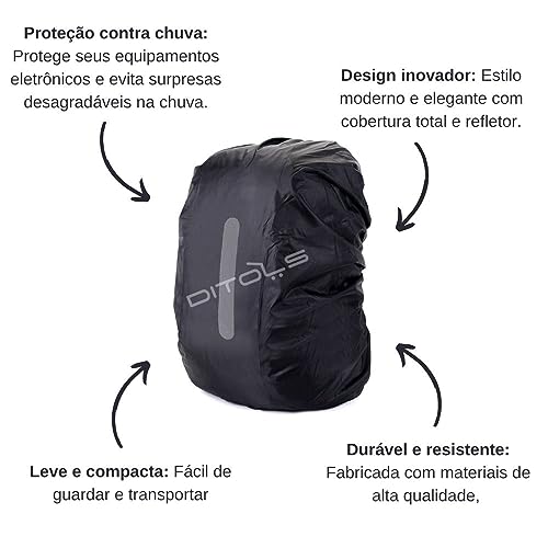 Capa De Chuva Para Mochila Bolsa Impermeável 30 50 60 70 Litros Protetor (GG)