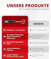 Thomatex® KFZ Kombitasche (3in1) 2026/2027 [DIN 13164-2022] – Lange Haltbarkeit – Erste-Hilfe-Set mit Warndreieck & Warnweste – Schwarz – Ansicht 5