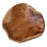 JFFLYIT Creative Wood Bowl - Root Carved, Handmade, Natural Real Wood Candy Serving Bowl (9"-10")