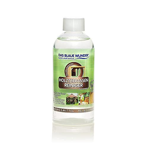 Das Blaue Wunder Holzterrassen Reiniger | Konzentrat | für Holzﬂächen im Außenbereich | gegen Schmutz, Vogeldreck, Umweltablagerungen (1, 500 ml)