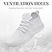 Linenghs White Running Shoes for Womens Fashion Sneakers Gym Tennis Lightweight Sports Workout Shoes,White,6