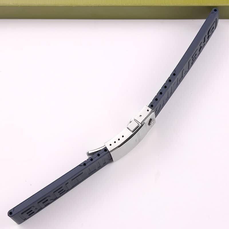 Bracelet caoutchouc 22mm 24mm pour Breitling Navitimer - Finition luxe