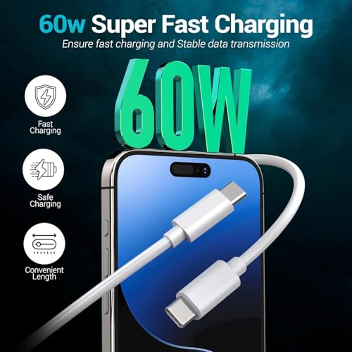 Image of Original Type C 25W 1M Fast Charging Cable Type-C Cord Compatible with Galaxy S25,S25 Plus,A15,A14,M14,F14,M34,A34,A54,S21,S22,S23 and Other USB C Devices High-Speed & Data Transfer,White