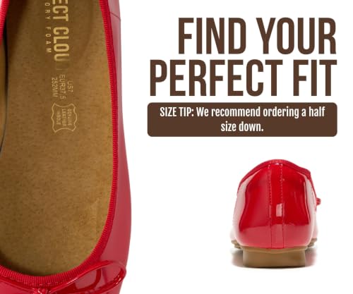 Image of Project Cloud Ballet Flats for Women Shoes - Genuine Leather Insole and Lightweight Mary Jane Flats - Non-Slip and Comfortable Womens Shoes