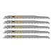 Produktbild 5 x SabreCut SCRS1531L_5 240mm 5 TPI (Zähne pro inch) S1531L Sehr schnelles Holz Schneiden hin- und herbewegende Sabre Sägeblätter Kompatibel mit Bosch Dewalt Makita und viele andere