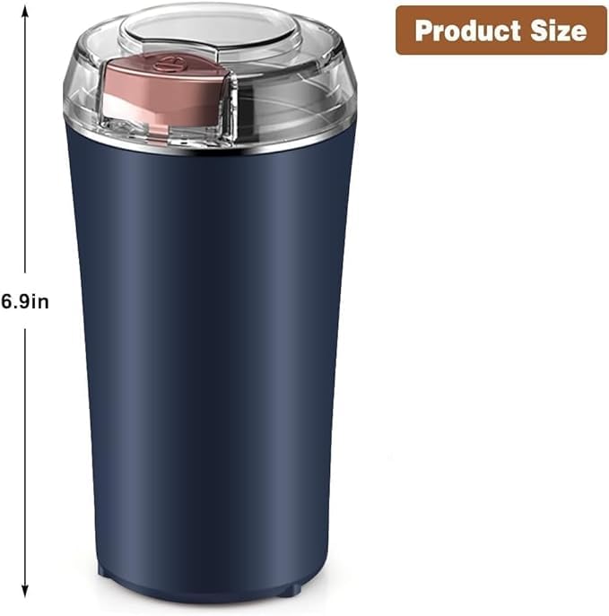 Image of Protable Electric Coffee Grinder with 4 Blades | Stainless Steel Dried Spice Grinder and Chopper Coffee Bean Grinder Machine for Spice |Pepper | Herbs || Multicolor