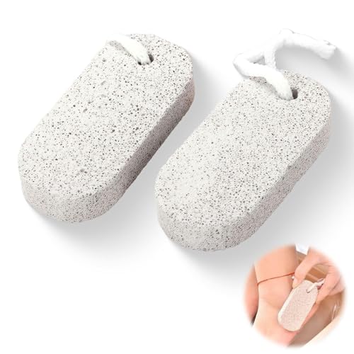 2Pcs Pumice Stone for Feet Hands Body Natural Lava Foot File Pumice Stone Foot Scrubber for Dead Skin Removal Pedicure Scrubber for Skin Exfoliation Smooths Elbows and Knees