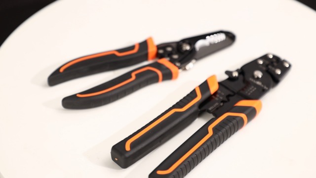 Wire Stripper Crimper Pliers Set For AWG 10-22 2 PCs Wire Stripping Crimping Tool Strippers Cutter Solid Wires Terminal Connector Cutting Wi