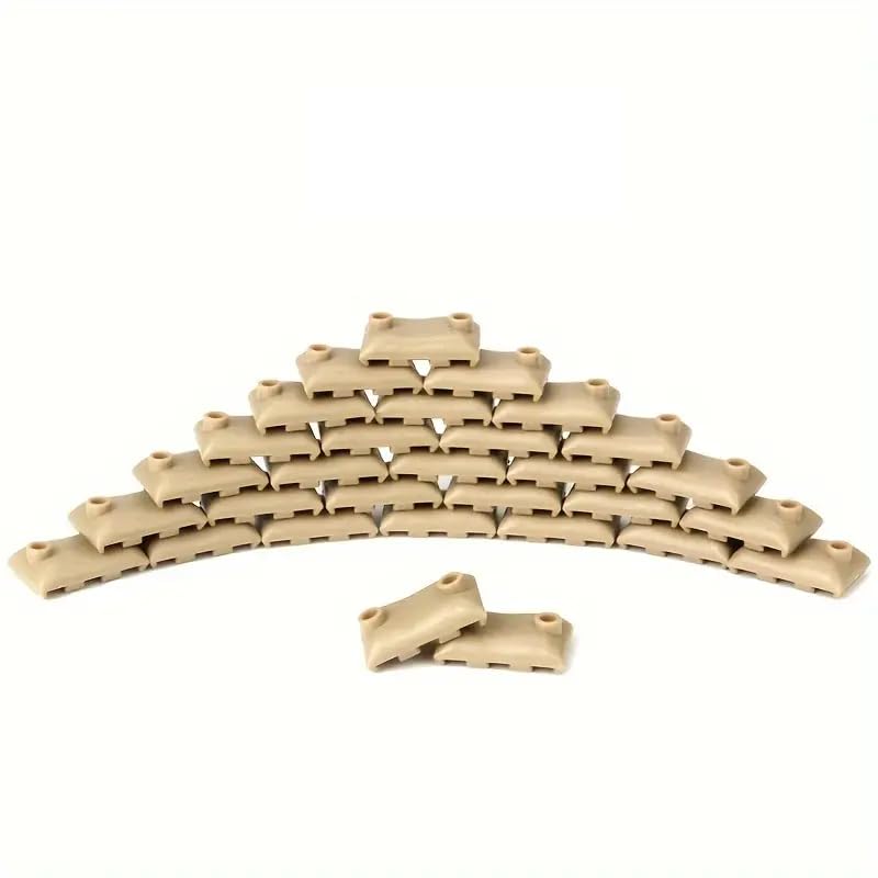50 Pcs Military Building Blocks Sandbag, Bunker, Obstacle Sandbag Building Accessories, Tactical Equipment Assembling Scene Building Toys, Compatible
