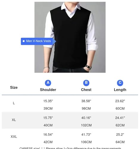 Dcvmvmn Men's Knit Sweater Vest Casual V-Neck Warm Sweater Tank Top Classic Solid Color Business Pullovers Vests2